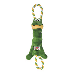 KONG Tugger Knots Frog Іграшка перетяжка для собак Жаба з пищалкою