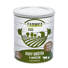 Консервированное мясо для собак Куски Рубца в Говяжьем Фарше FALCO FARMKA Dog 100% Meat Tripes