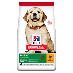 Сухой корм с курицей для щенков крупных пород Hill's Science Plan Puppy Large 25 kg + Chicken
