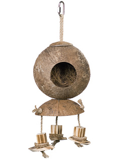Натуральная игрушка для попугаев Кокосовый дом Climbing Big Parrot Toy Nobby Натуральная игрушка для попугаев Кокосовый дом Climbing Big Parrot Toy Nobby
