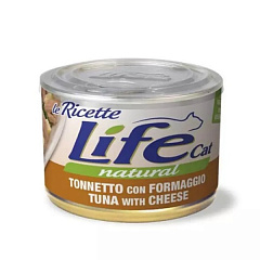 Консерва для кішок Тунець з Сиром Life Cat Natural Tuna & Cheese Консерва для кішок Тунець з Сиром Life Cat Natural Tuna & Cheese