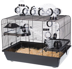 Двоповерхова клітина для хом'яка з тунелем та аксесуарами Galaxy Terrace G135 Inter-Zoo