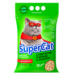 Наполнитель SuperСat с запахом лаванды, 3 кг Наполнитель SuperСat с запахом лаванды, 3 кг
