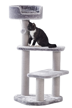 Багаторівнева кігтеточка для кішок з лежаком Zera Nobby