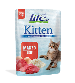 Вологий корм для кошенят з Яловичиною Life Cat Natural Kitten Beef