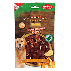 Протеїнові ласощі для собак Кубики з В'яленої Качки з Сиром Nobby StarSnack Extra Protein BBQ Duck & Cheese Dice