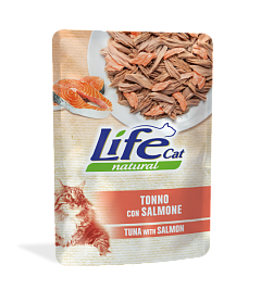 Вологий корм для кішок Тунець з Лососем Life Cat Natural Tuna & Salmon