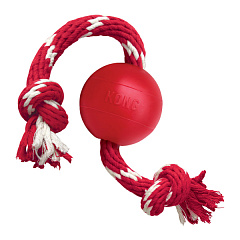 KONG Ball W/Rope Игрушка для собак Мяч-апортировка с канатом