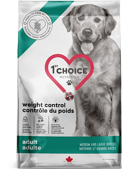 Сухий корм з куркою для собак схильних до набору зайвої ваги 1st Choice Weight Control Medium & Large Adult