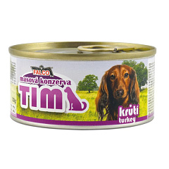 Консервированное мясо для маленьких собак Ассорти из Индейки FALCO TIM Mini Dog 100% Meat Turkey