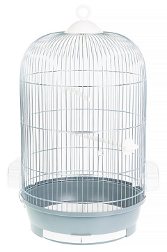 Кругла клітина для птахів з жердинами, напувалками та годівницями Julia 2 Zinc Р241 Inter-Zoo