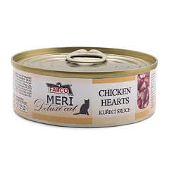 Консервированное мясо для котов Куриные Сердечки FALCO MERI Deluxe Cat 100% Meat Chicken Hearts Консервированное мясо для котов Куриные Сердечки FALCO MERI Deluxe Cat 100% Meat Chicken Hearts