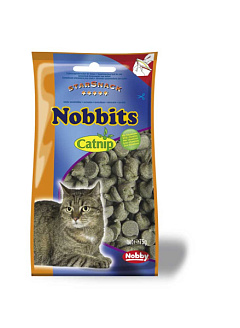 Лакомства для ухода за шерстью кошек Дропсы с Кошачьей Мятой Nobby Cat StarSnack Nobbits Catnip