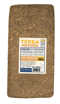 Наполнитель для террариума Кокосовый торфяной субстрат для рептилий Terra Natura Coconut Peat Briquette