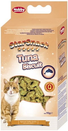Натуральні ласощі для котів Печиво з Тунцем Nobby StarSnack Cat Tuna Biscuit Натуральні ласощі для котів Печиво з Тунцем Nobby StarSnack Cat Tuna Biscuit