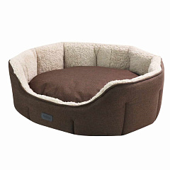 Хутряна лежанка для собак та котів з двосторонньою подушкою та антиковзким покриттям Lica Nobby