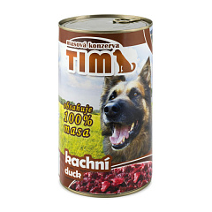 Консервоване м'ясо для собак Асорті з Качки TIM Dog 100% Meat Duck