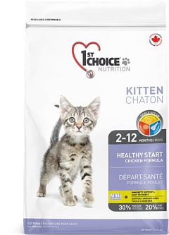 Сухий корм з куркою для кошенят та вагітних або годуючих кішок 1st Choice Healthy Start Kitten