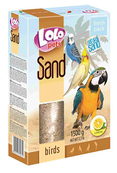 Лимонний пісок для птахів LoLo Pets