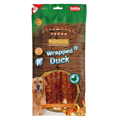 Протеїнові ласощі для собак Дентал палички з В'яленої Качки Nobby StarSnack Extra Protein Dental BBQ Wrapped Duck
