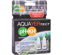 Набор тестов на кислотность и карбонатную жесткость аквариумной воды Aquayer pH+KH Набор тестов на кислотность и карбонатную жесткость аквариумной воды Aquayer pH+KH
