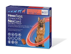 Таблетки проти усіх видів паразитів для собак вагою 30-60 кг НексГард Спектра Boehringer Ingelheim NexGard Spectra Dogs