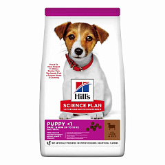 Сухой корм с ягненком и рисом для щенков маленьких пород Hill's Science Plan Puppy Small & Mini up to 10 kg Lamb & Rice