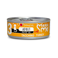 Безглютеновий консервований беззерновий корм для котів Паштет з Індички Disugual Mini Me Cat 96% Protein Turkey