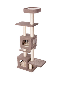 Багаторівневий ігровий комплекс-кігтеточка для двох котів з будиночками та лежаком Imac Quick Багаторівневий ігровий комплекс-кігтеточка для двох котів з будиночками та лежаком Imac Quick