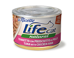 Консерва для котів Тунець з Курячою Шинкою Life Cat Natural Tuna & Chicken Ham