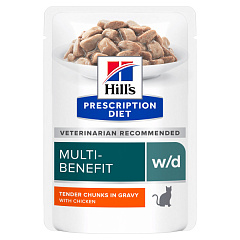 Вологий лікувальний корм з куркою для котів із діабетом та зайвою вагою Hill's Prescription Diet w/d Multi Benefit Chicken