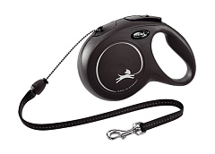 Поводок-рулетка для собак средних пород весом до 20 кг Flexi New Classic M Cord трос 8 m