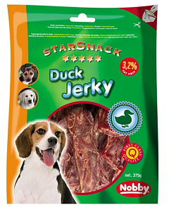 Натуральні ласощі для собак В'ялене Качине м'ясо Nobby StarSnack Low Fat Duck Jerky