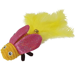 Іграшка для котів Жук з котячою м'ятою, дзвіночком та пір'ям Catnip Soft Nobby