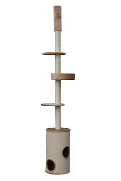 Висока кігтеточка-лазалка з двоповерховим будиночком для кішок Kabo Nobby