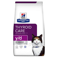 Сухий лікувальний корм для котів для догляду за щитоподібною залозою Hills Prescription Diet y/d Thyroid Care