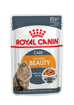 Вологий корм у желе для підтримки здоров'я шкіри та краси шерсті дорослих кішок Royal Canin Intense Beauty Jelly