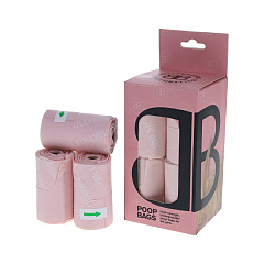 Биоразлагаемые прочные пакеты с ручкой для уборки за собакой BullyBillows Premium Biodegradable Strong Poop Bags