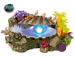 Светодиодный декор для аквариума Ракушка с жемчужиной Shell LED Aqua Ornaments Nobby
