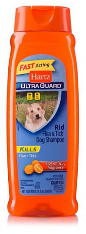 Шампунь для собак з цитрусовим ароматом від бліх та кліщів Hartz Ultra Guard Dog Shampoo Fresh Citrus