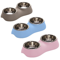 Подвійна металева антиковзка миска для собак та котів Imac Diva Double Подвійна металева антиковзка миска для собак та котів Imac Diva Double