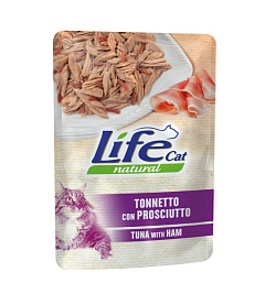 Вологий корм для кішок Тунець з Шинкою Life Cat Natural Tuna & Ham