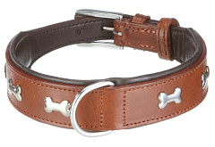 Кожаный ошейник для маленьких и средних собак с украшением-косточкой Leather Cerro Collar Nobby Кожаный ошейник для маленьких и средних собак с украшением-косточкой Leather Cerro Collar Nobby
