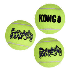 KONG SqueakAir Balls Іграшка для собак з чутливими зубами Тенісні М'ячі з пищалкою
