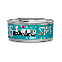 Безглютенова консерва для стерилізованих кішок Мус з Тунця Disugual Mini Me Mousse Sterilized Cat 96% Protein Tuna