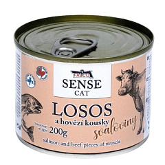 Консервоване м'ясо для котів з чутливим травленням Лосось з Яловичиною FALCO SENSE CAT 100% Meat Salmon & Beef Консервоване м'ясо для котів з чутливим травленням Лосось з Яловичиною FALCO SENSE CAT 100% Meat Salmon & Beef