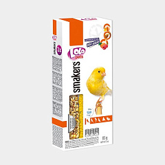 Ласощі для канарок Вітамінізовані палички з медом, яблуками та яйцем LoLo Pets Smakers Canary Fruit, Honey & Egg