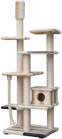 Большая когтеточка-игровой комплекс с домиком и лазалками для кошек Escaro Nobby Большая когтеточка-игровой комплекс с домиком и лазалками для кошек Escaro Nobby