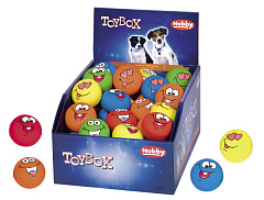 Іграшка для собак ToyBox М'яч Кумедний Смайлик Latex Nobby Іграшка для собак ToyBox М'яч Кумедний Смайлик Latex Nobby