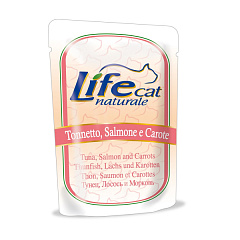 Вологий корм для кішок Тунець з Лососем та Морквою Life Cat Natural Tuna, Salmon & Carrots